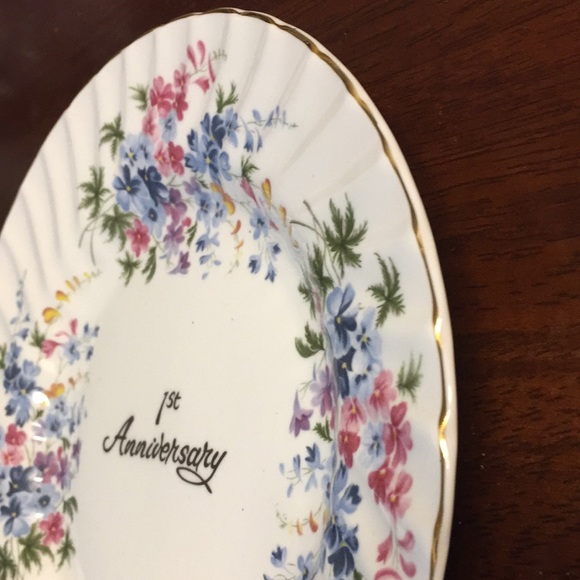 1 st Anniversary New Porcelain Plate Fine Bone - Picture 4 of 7